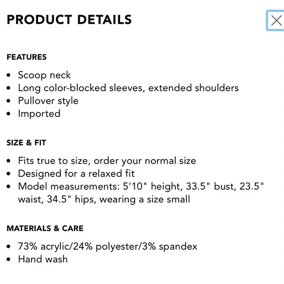 Vince Camuto Light Blue and Gray Crew Neck Sweater - Picture 7 of 7